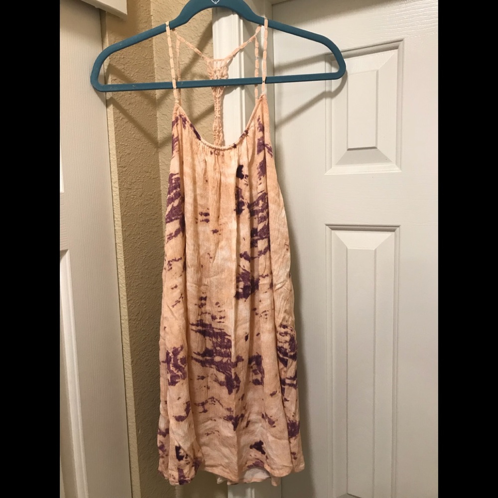 Lani-pink and purple tie dyed summer dress